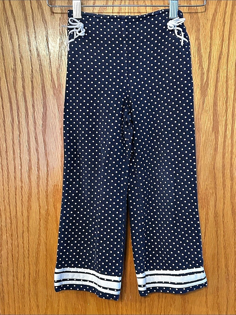 Gymboree Polka Dot Wide Leg Pants in Blue & White Size 4